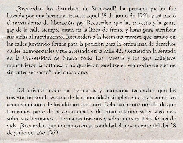 Producto - ACCIÓN TRAVESTI CALLEJERA REVOLUCIONARIA // Sylvia Rivera y Marsha P. Johnson - 2