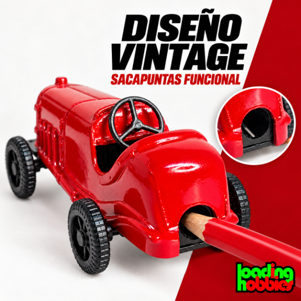 Producto - Sacapuntas Auto Carreras Antiguo Fangio Metalico Coleccion - 3