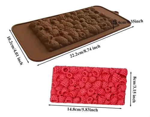 Producto - Molde Silicona Barra de Chocolate Frambuesa