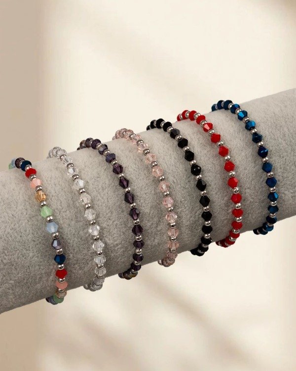 Producto - Pulsera Cristales Tiziana - Acero quirurgico