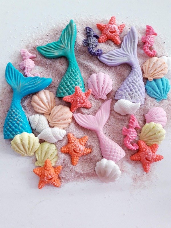 Producto - Set Bajo El Mar en pastillaje x21 unidades (colores surtidos)