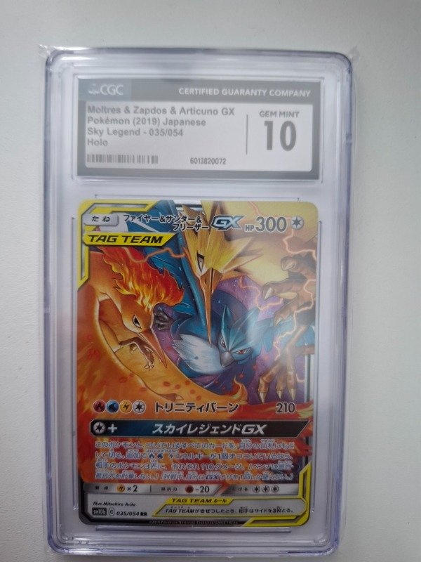 Producto - CGC 10 Moltres  Zapdos  Articuno GX 102 Tag Team Japanese