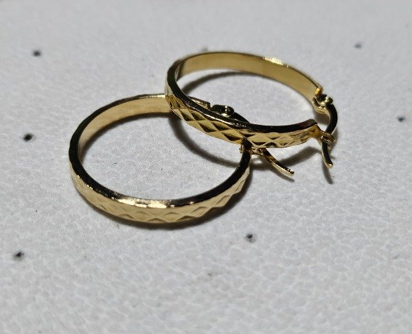 Producto - Aros dorados texturados