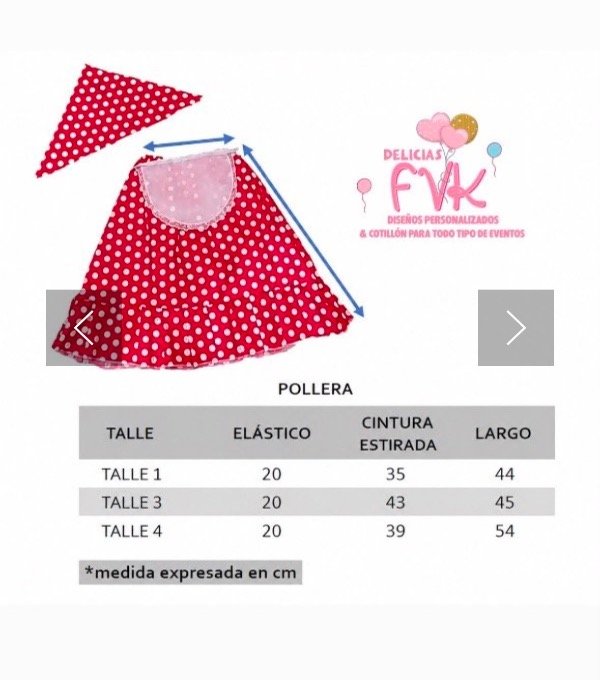 Producto - Polleras paisanas , negritas , lavanderas , fechas patrias - 2