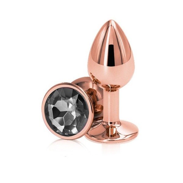 Producto - Butt Plug Strass Acero L Rose Gold (Redondo)