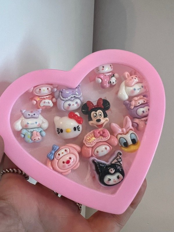 Producto - Caja de anillos infantiles con estuche corazón