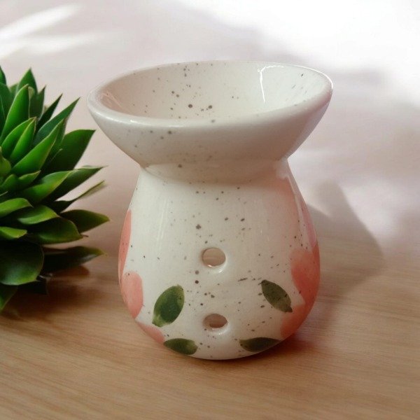 Producto - Hornito ceramica premium flores rosas con pintas