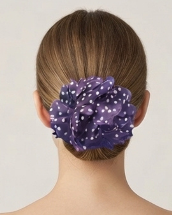 Producto - Broche Para Pelo Motivo Flor Con Petalos A Lunares Mujer x par - 3