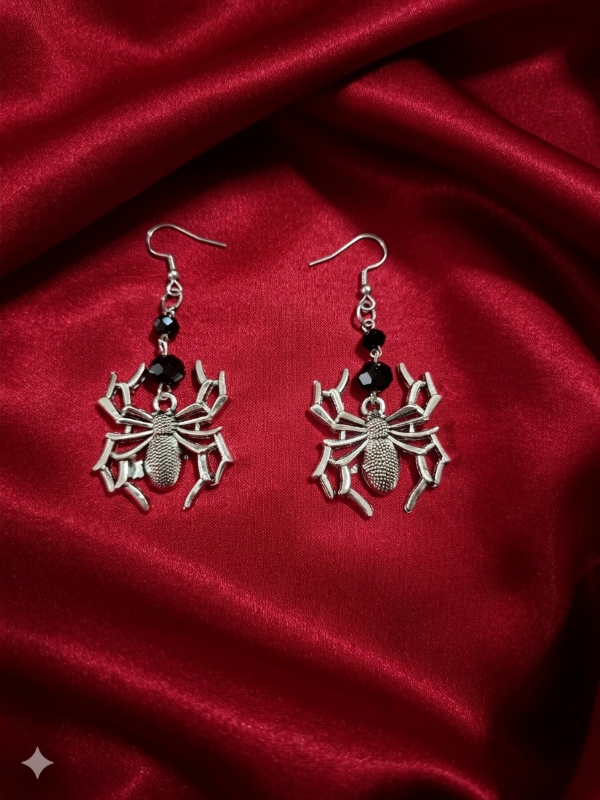 Producto - Aros araña plateada