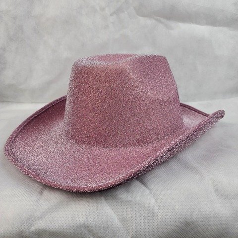 Producto - Sombreros Cowboy Rosa y Plata Led x 6