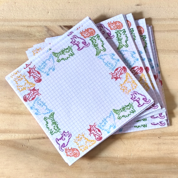 Producto - notitas / memo crayon cats
