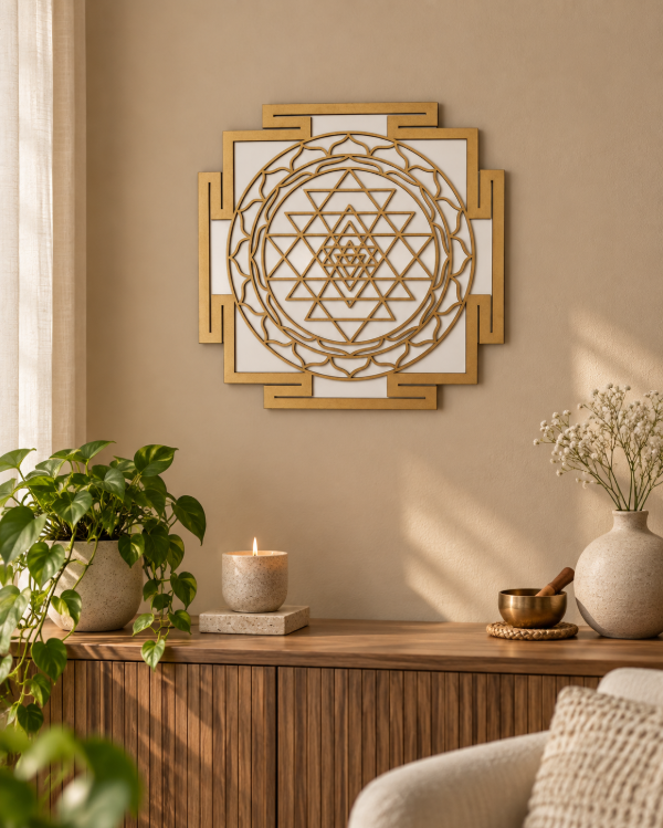 Producto - Cuadro Sri Yantra Dorado 34 cm - 0