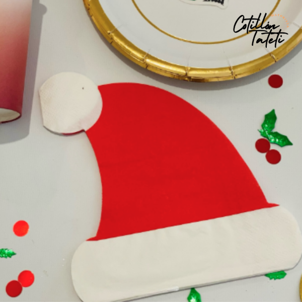 Producto - SERVILLETA GORRO SANTA - 12 UNIDADES