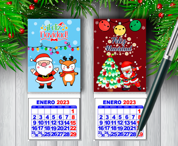 CALENDARIOS MIGNON NAVIDEÑOS II - Abigail Imprimibles