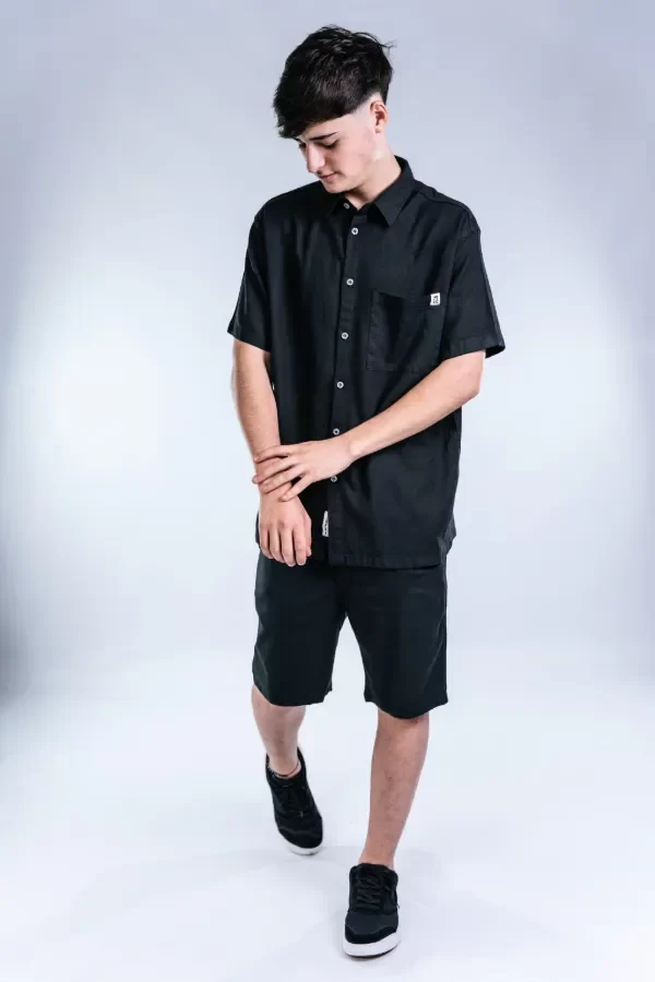 Producto - Bermuda lino spandex negro