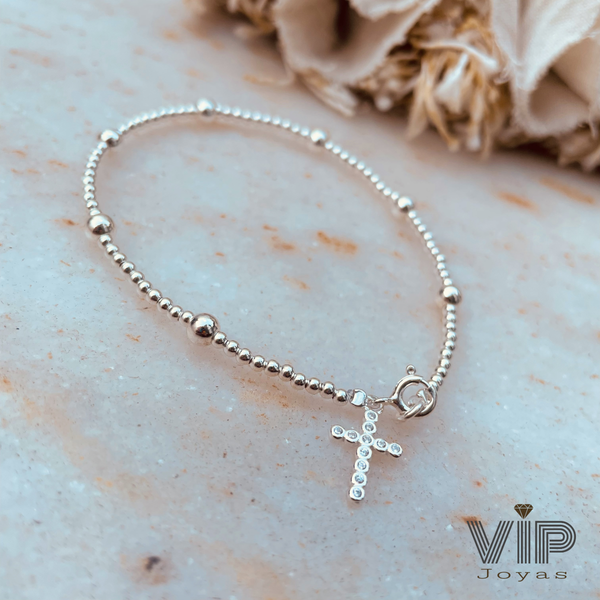 Producto - Pulsera Denario Bolitas Plata 925