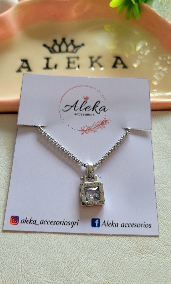 Producto - Collar bulgari con cubic de acero quirúrgico - 1