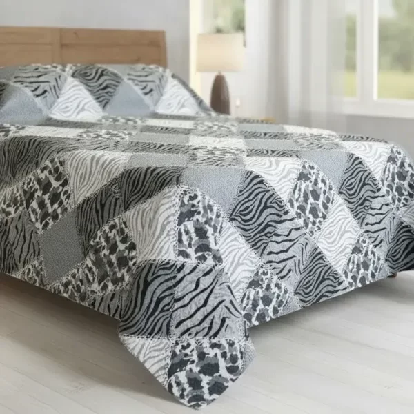 Producto - Cover Cubrecama Quilt Reversible 2 1/2 Plazas "Animal Print"