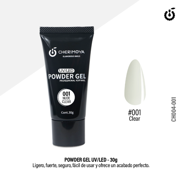 Producto - Powder Gel UV/LED 30G color clear #01