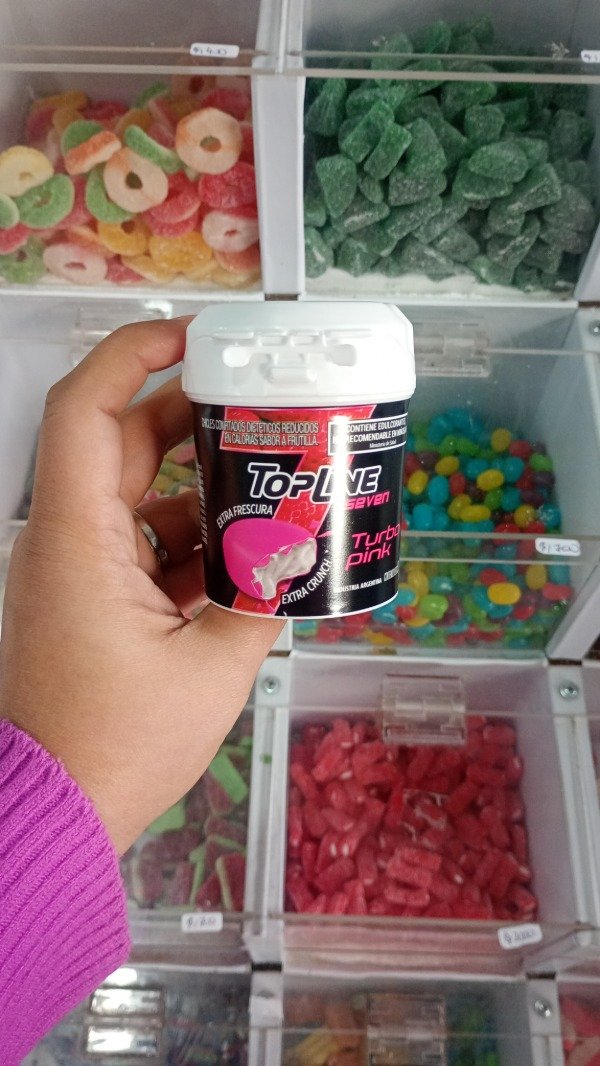Producto - CHICLE TOPLINE TURBO PINK 50GR