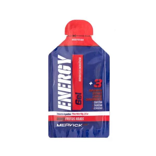 Producto - MERVICK - GEL ENERGY CON CAFEÍNA 12U