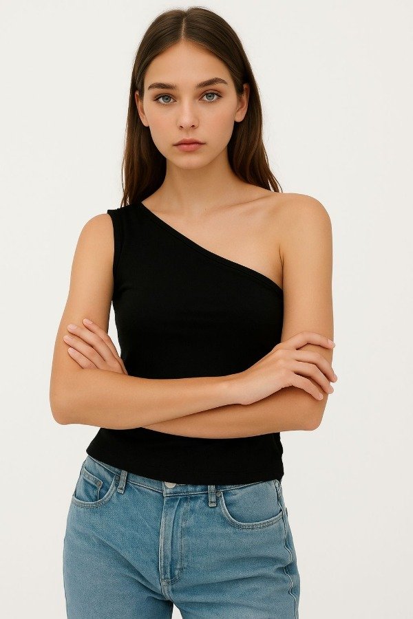 Producto - Musculosa Asimétrica Morley Algodón Eva