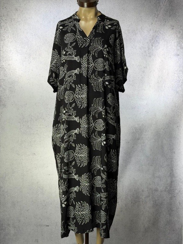 Producto - VESTIDO TULUM NEGRO LINO DE SEDA