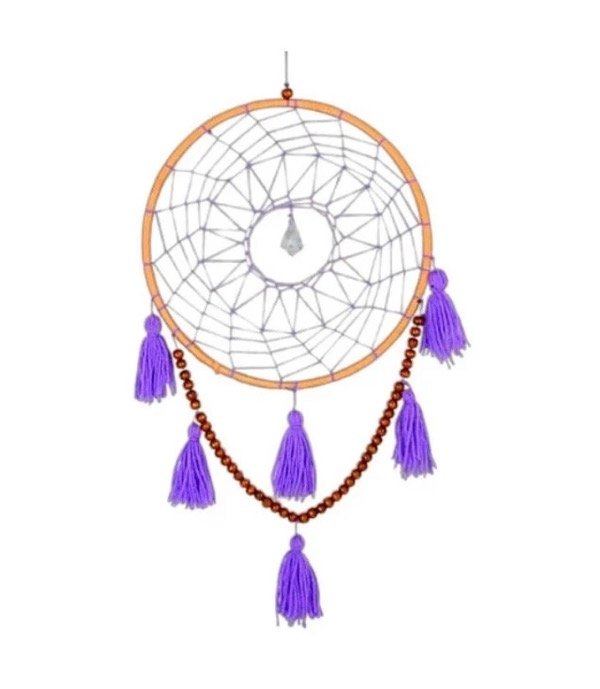 Producto - Atrapa sueños 20cm con cuentas de madera