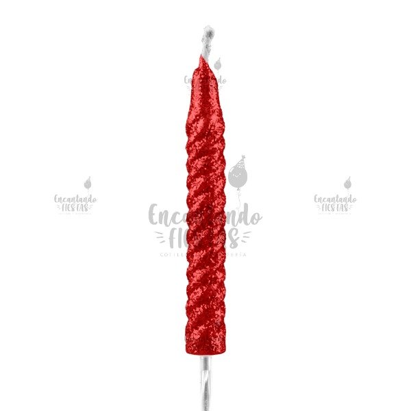 Producto - Vela Torneada Gibré Rojo Cumple