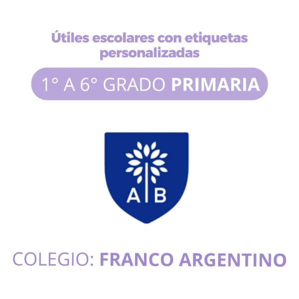 Producto - Caja Escolar - Colegio Franco Argentino- 1ero a 6to Grado PRIMARIA