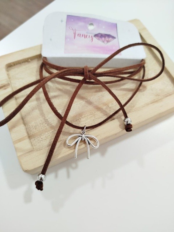 Producto - Choker lazo marron 0893