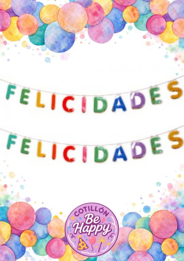 Producto - BANNER CONFETTI FELICIDADES Multicolor