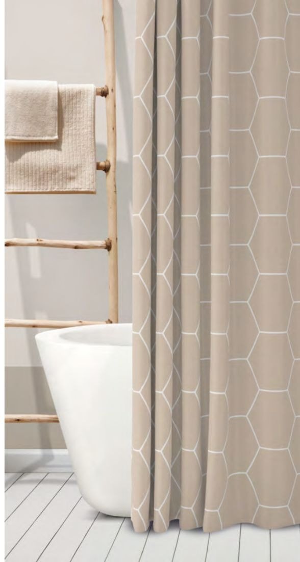 Producto - CORTINA DE BAÑO PANAL BEIGE