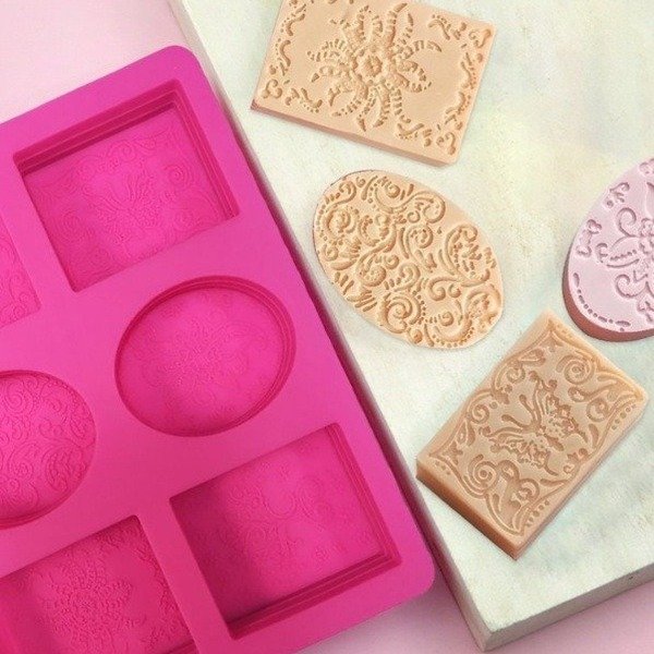 Producto - MOLDE JABON RECTANGULAR Y OVALADO CON PATRON -36F15-