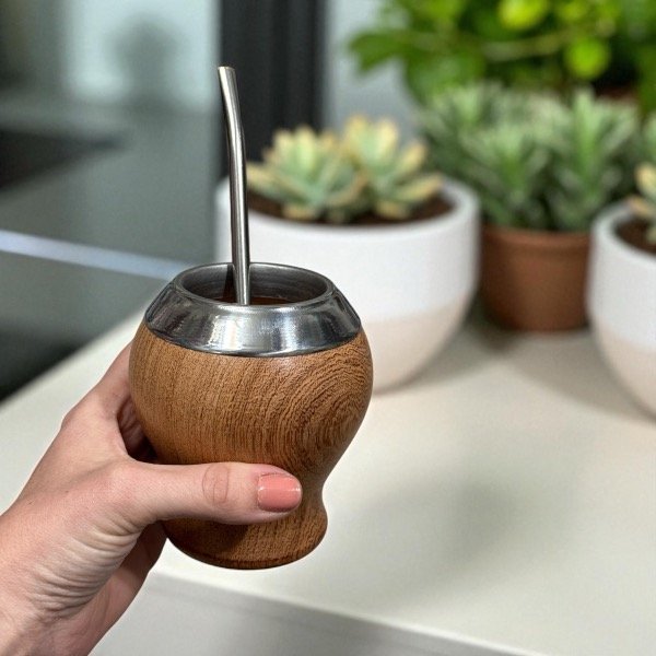 Producto - Mate de algarrobo con bombilla