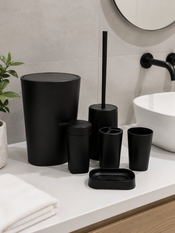 Producto - SET BAÑO 6 PCS - HOME - PLASTICO
