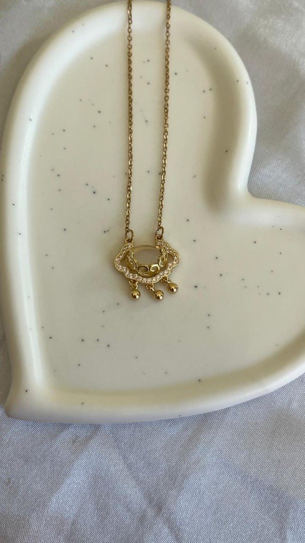 Producto - COLLAR SATURNO DORADO
