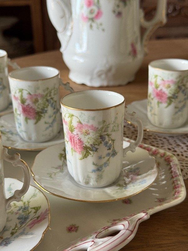 Producto - 6 Tacitas chocolate porcelana Limoges - 2