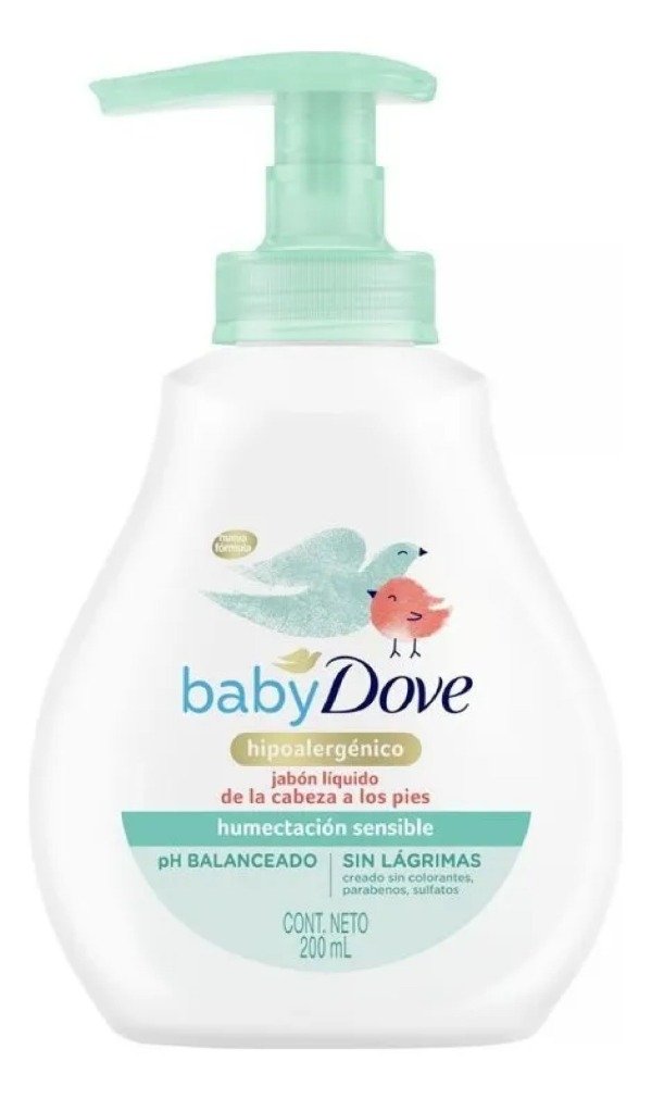 Producto - Jabón líquido Baby Dove Humectación Sensible con dosificador 200 ml