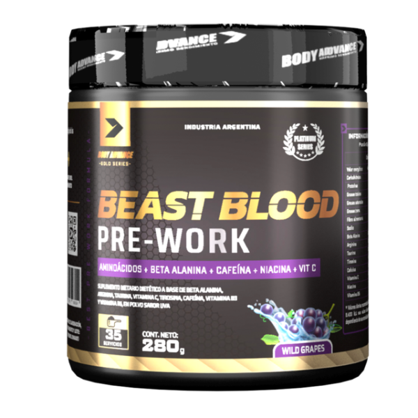 Producto - Beast Blood 35 Serv Body Advance Pre Entreno Potente Con Cafeína