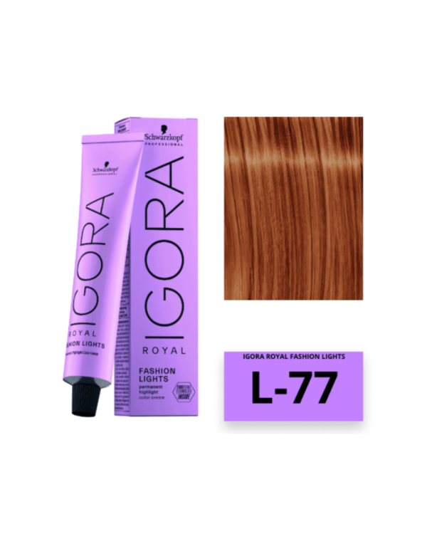 Producto - TINTURA IGORA ROYAL FASH-LIGHTS L-77 60ML-(PRO)