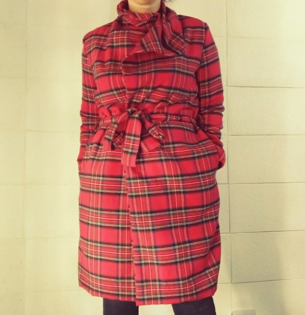 Producto - Tapado Tartán Rojo