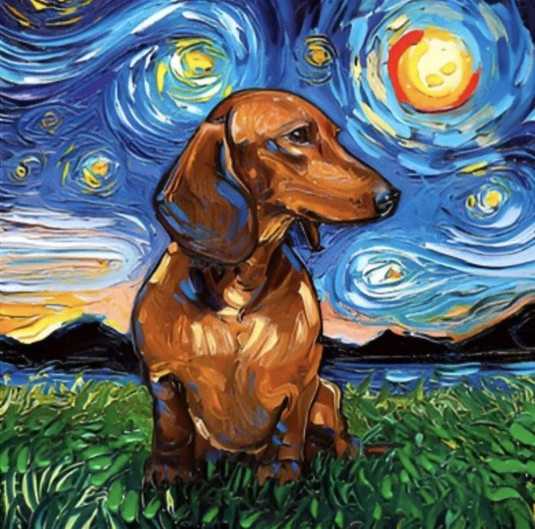 Producto - Kit Pintura Con Diamantes Diamond Painting 30x30cm HI STONE - Perro Dachshund