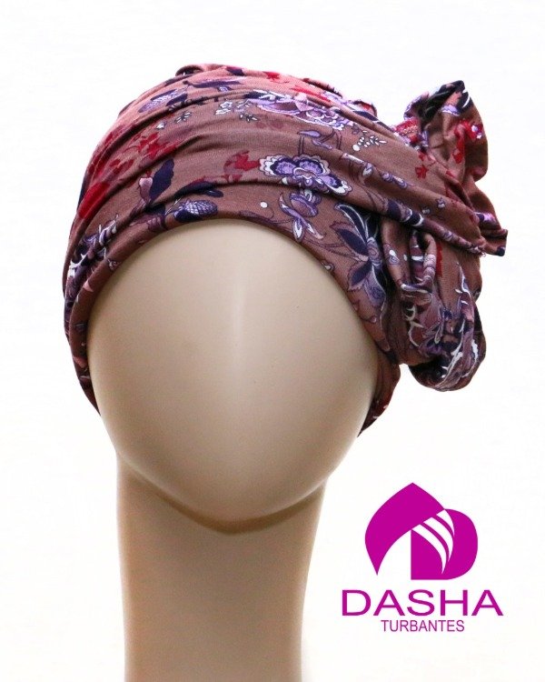 Producto - Turbante Oahu Tropical morado
