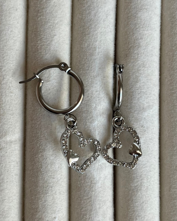 Producto - Argollas corazón de acero quirúrgico