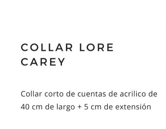 Producto - Collar Lore Carey - 1