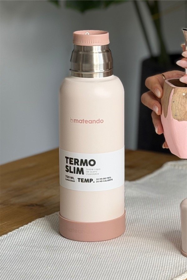 Producto - SET MATE VACA RANCHERO ROSA + TERMO MATEANDO ROSA QUARTZ 750 Ml + BOMBILLA - 4