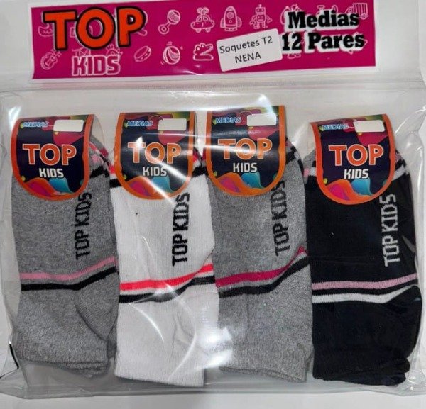 Producto - SOQUETE TOP T.2 DE NENA PACK X 12