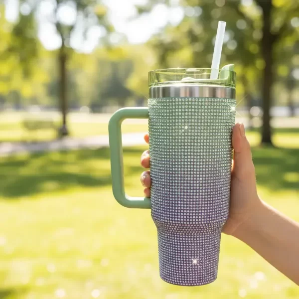 Producto - Vaso Termico Quencher Brilloso 1.2litro. Con Strass. - 1