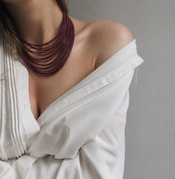 Producto - Collar Tribal Borravino Bifaz - 1
